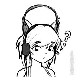 Daily Warmup Sketches 61: How Catgirls Use Headphones